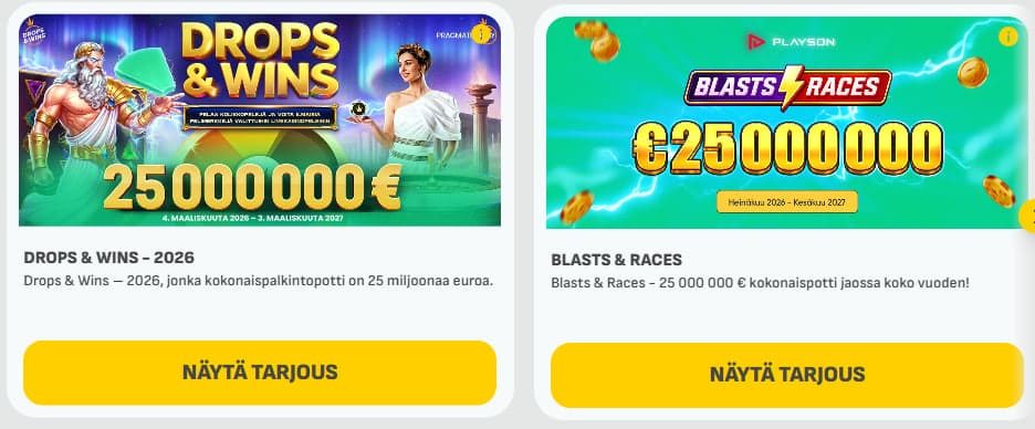 Spinnaus Casino Bonukset | 300 Ilmaiskierrosta ja Cashback image 2